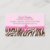 Cupcake and Cake Pops Bakery Business Card (Back)