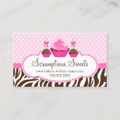 Cupcake and Cake Pops Bakery Business Card (Front)