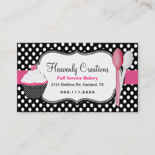 Cupcake and Spoons Bakery Business Card