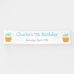 Cupcake and Sprinkles Birthday Party Banner