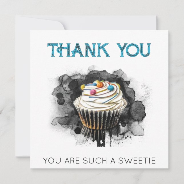*~  CupCake AP99  Cup Cake THANK YOU Card (Front)
