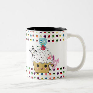 Cupcake Attack! Sugar Skulls Two-Tone Coffee Mug
