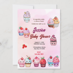 Cupcake Baby Shower Invitation