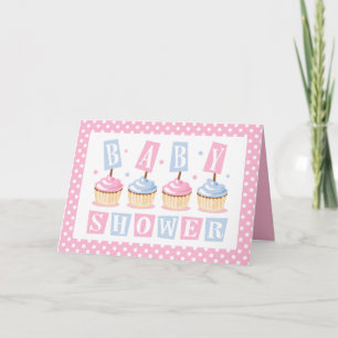Cupcake Baby Shower Invitation Card