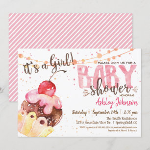 Cupcake Baby Shower invitation, it's a girl Invitation