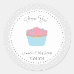 Cupcake Baby Shower Sticker