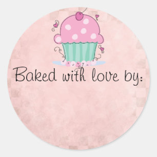 Cupcake Baked with Love Labels