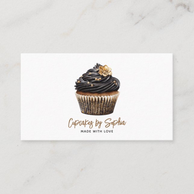 Cupcake Baker Bakery Chef Catering  Business Card (Front)