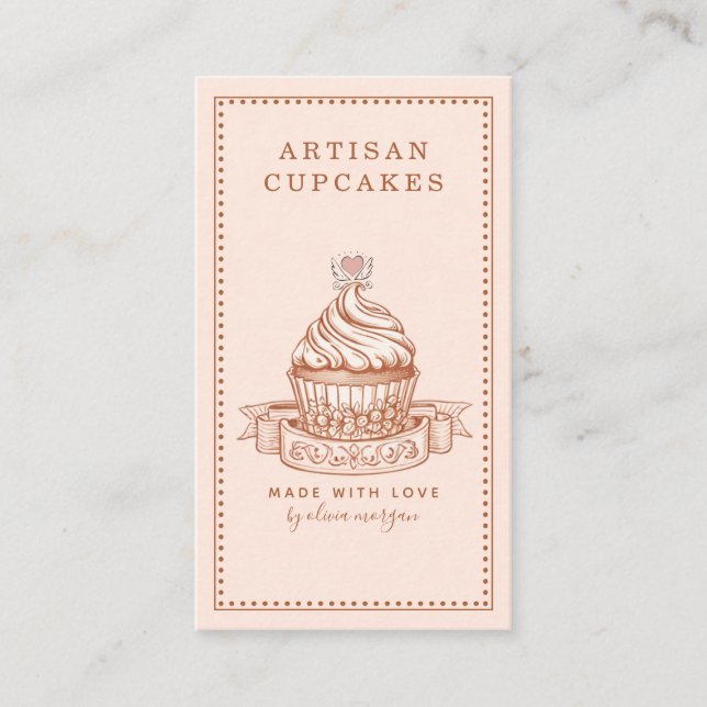 Cupcake Baker Bakery Pastry Chef Business Card (Front)