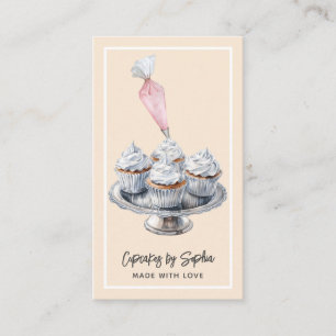 Cupcake Baker Bakery Pastry Chef Catering  Busines Business Card