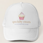 Cupcake Baker Trucker Hat<br><div class="desc">Cute illustration of cupcake with sprinkles.</div>