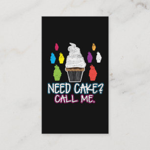 Cupcake Bakers Food Chef Need Cake Call Me Business Card