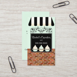 Cupcake Bakery Boutique Mint Cream Business Card