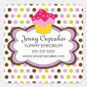 Cupcake Bakery Box Seals