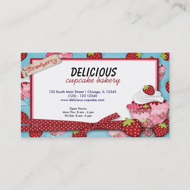 Cupcake Bakery Business Card (Front)