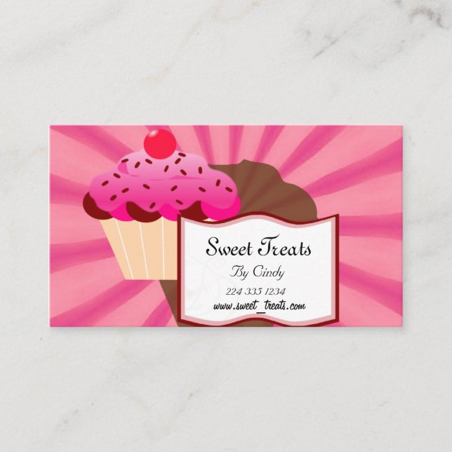 Cupcake, Bakery Business Card (Front)