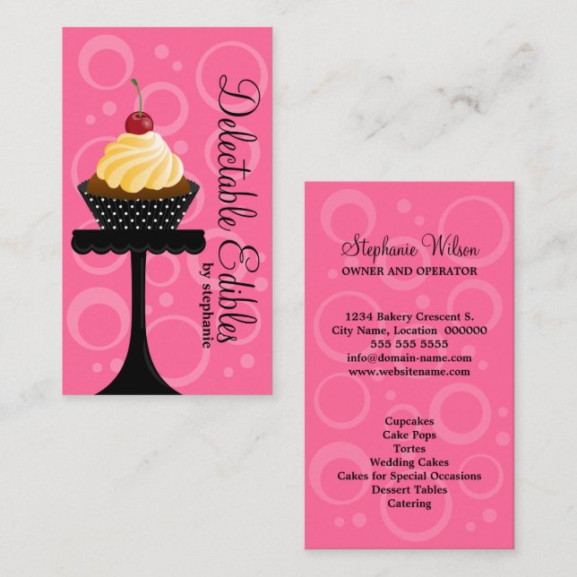 Cupcake Bakery Business Card (Front/Back)
