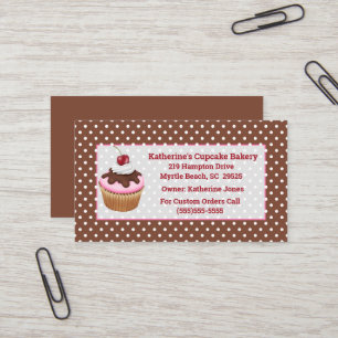 Cupcake Bakery Business Cards