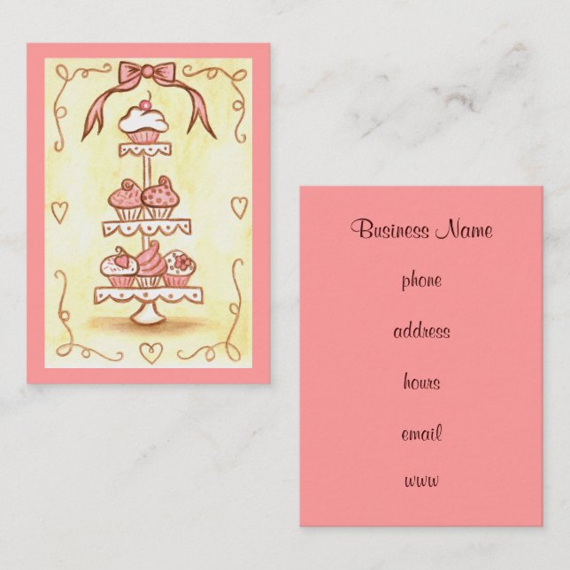Cupcake Bakery Business Cards (Front/Back)