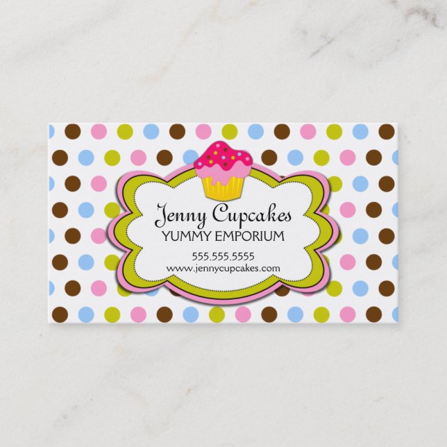 Cupcake Bakery Business Cards (Front)