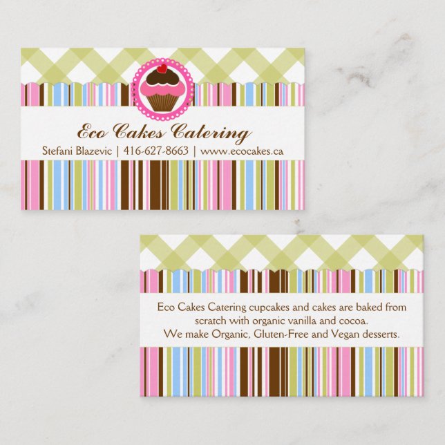 Cupcake Bakery Business Cards (Front/Back)