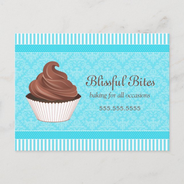 Cupcake Bakery Business Promotional Postcard (Front)
