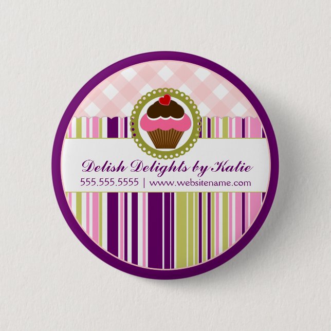 Cupcake Bakery Button (Front)