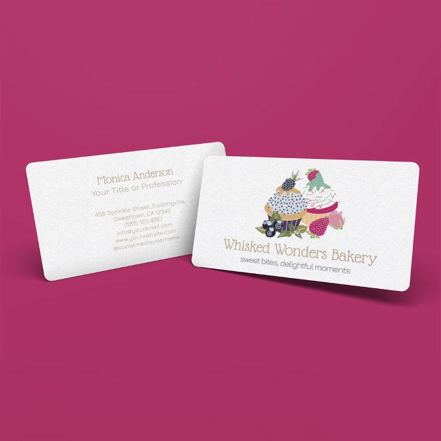Cupcake Bakery Chef Business Card (Cupcake Bakery Chef Business Card)