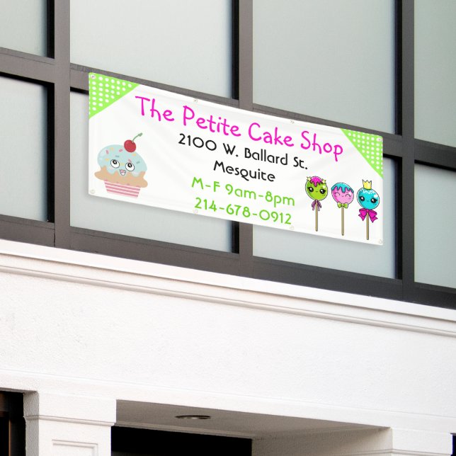 Cupcake Bakery Custom Banner (Outside Building)