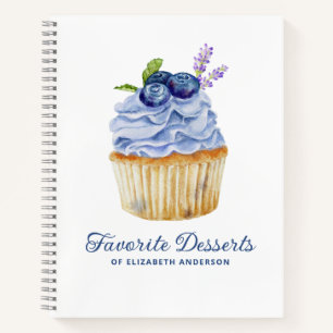 Cupcake Bakery Dessert Recipe Cookbook Notebook