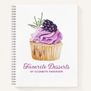 Cupcake Bakery Dessert Recipe Cookbook Notebook