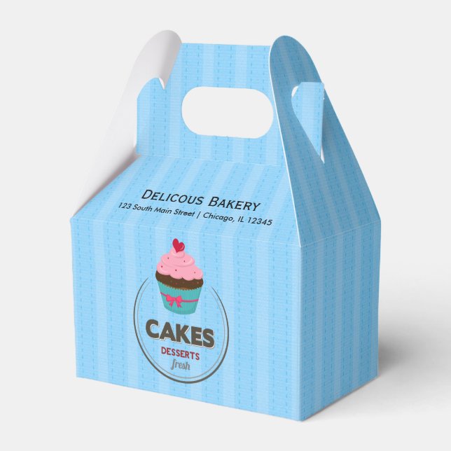 Cupcake Bakery Favour Box (Front Side)