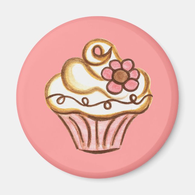 Cupcake Bakery Kitchen Magnet (Front)