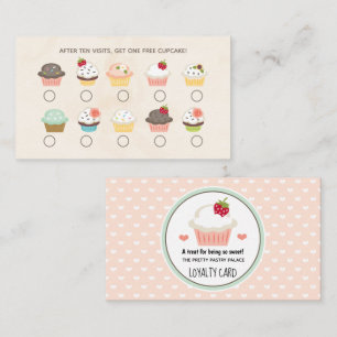 Cupcake Bakery Loyalty Card