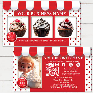 Cupcake Bakery or Ice Cream Parlour Business Card