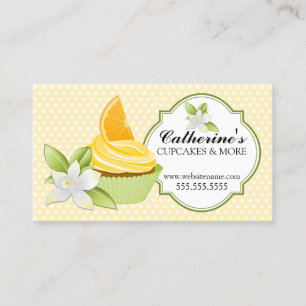 Cupcake Bakery Orange Slice Business Card