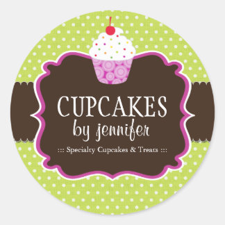 Cupcake Bakery Packaging Stickers