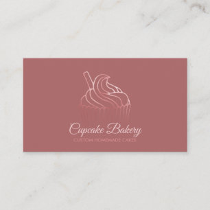 Cupcake bakery pastry chef essential business card