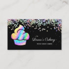 Cupcake Bakery Pastry Chef Holographic Business Ca