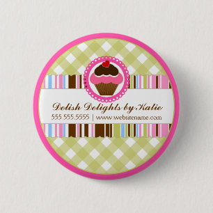 Cupcake Bakery Personalised 6 Cm Round Badge