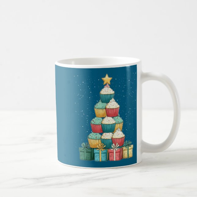 Cupcake Baking Baker Christmas Tree Xmas  Coffee Mug (Right)