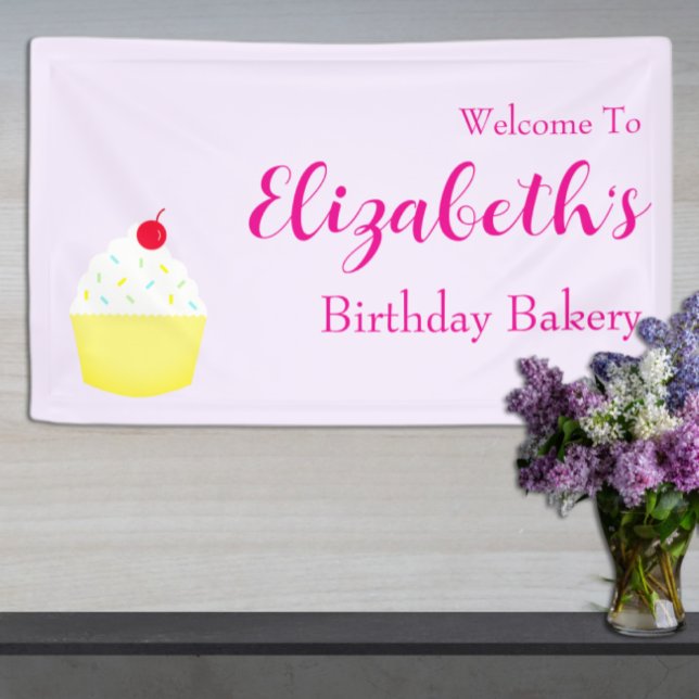 Cupcake Baking Birthday Banner (Creator Uploaded)