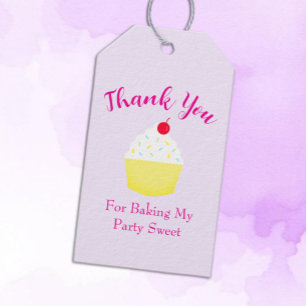 Cupcake Baking Birthday Gift Tags