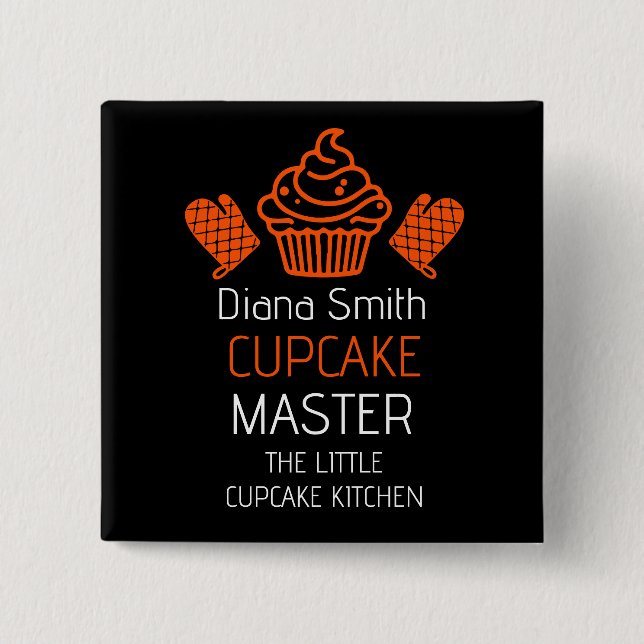 Cupcake Baking Course 15 Cm Square Badge (Front)