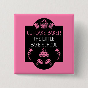 Cupcake Baking Course 15 Cm Square Badge