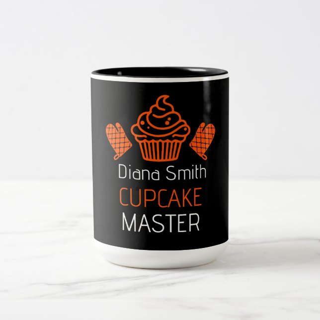 Cupcake Baking Course Two-Tone Coffee Mug (Center)