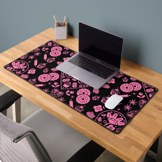 Cupcake Baking Folk Art Desk Mat (Office 2)
