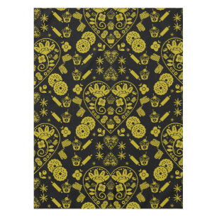 Cupcake Baking Folk Art Tablecloth