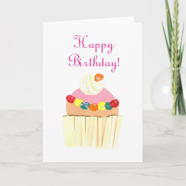 Cupcake Birthday Card (Front)