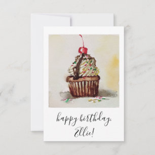 Cupcake birthday card